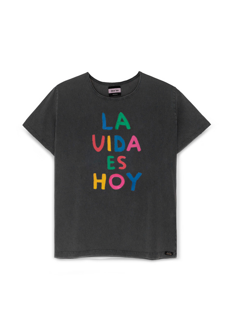 POLERA MUJER LA VIDA ES HOY NEGRO