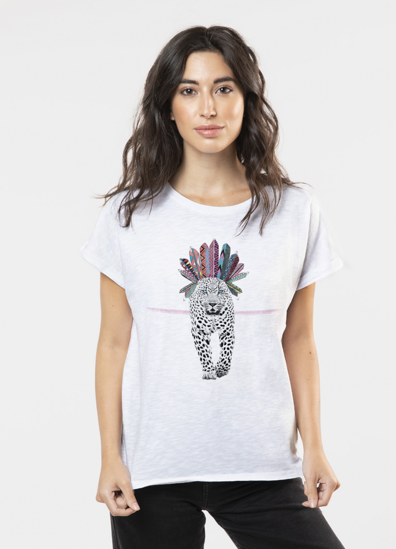 POLERA MUJER TIGRE AZTECA