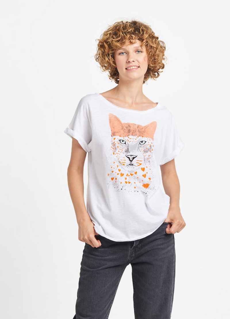 POLERA MUJER TIGRE CORAZONES